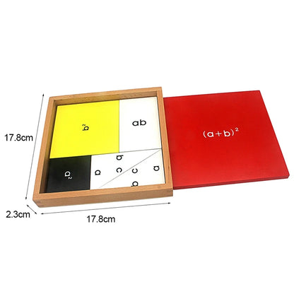 Planche ABC théorème de Pythagore en bois Montessori – Apprentissage ludique des formules mathématiques pour les enfants !