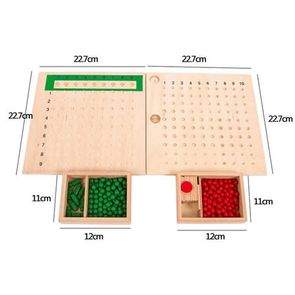 Table de Mathématiques Montessori en Bois - Jouet éducatif pour l'apprentissage des mathématiques