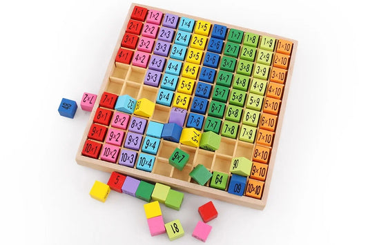 Table de multiplication en bois - Jouet éducatif méthode Montessori pour enfants