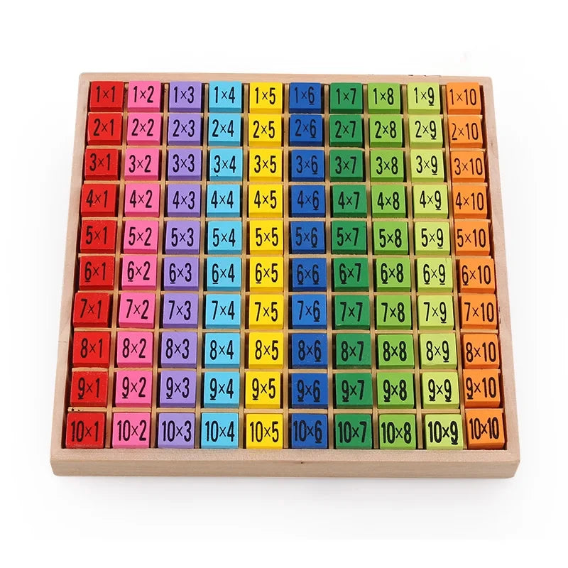 Table de multiplication en bois - Jouet éducatif méthode Montessori pour enfants