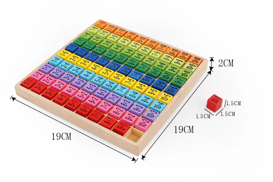 Table de multiplication en bois - Jouet éducatif méthode Montessori pour enfants