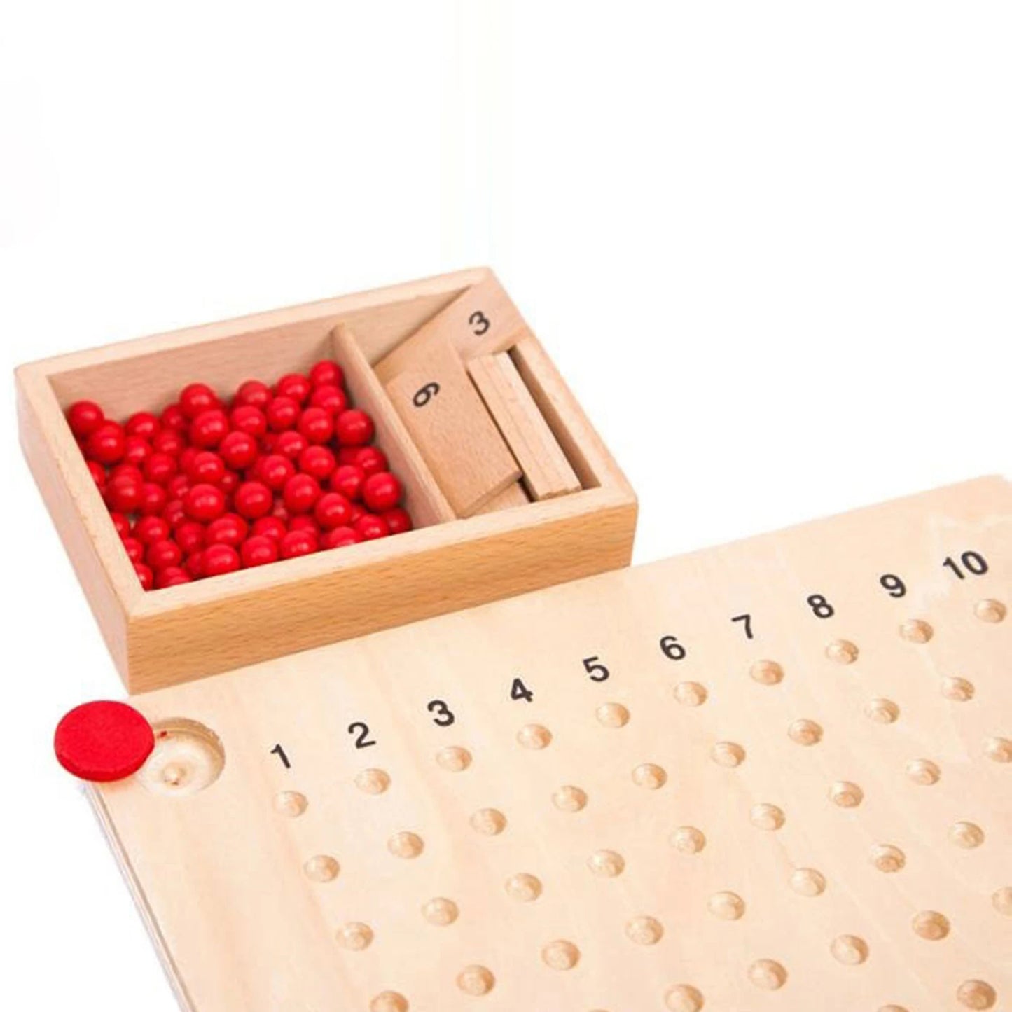 Table de Mathématiques Montessori en Bois - Jouet éducatif pour l'apprentissage des mathématiques