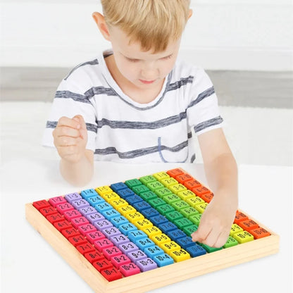 Table de multiplication en bois - Jouet éducatif méthode Montessori pour enfants