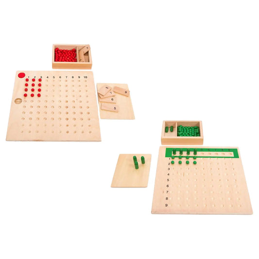 Table de Mathématiques Montessori en Bois - Jouet éducatif pour l'apprentissage des mathématiques